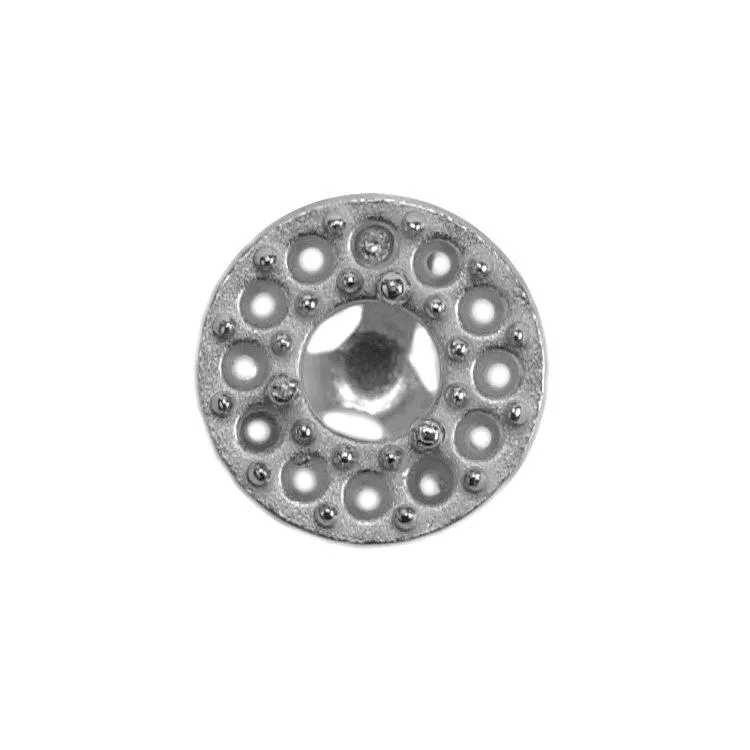 14KW 3 Prong with 12 Side Settings Earring Friction Posts