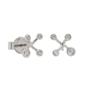 18ct White Gold .14ct Diamond Southern Cross Earrings 18ct White Gold .14ct Diamond Southern Cross Earrings