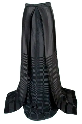 1960s Jean Varon Black Satin Vintage Maxi Skirt 1960s Jean Varon Black Satin Vintage Maxi Skirt