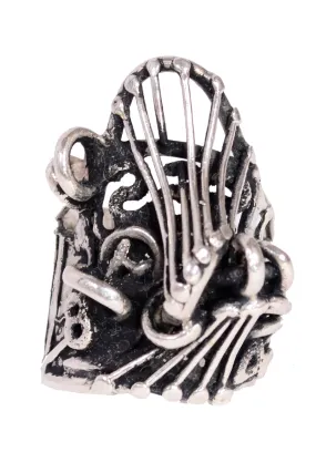 1970s Brutalist Sterling Silver Ring Attr to Metalsmith Lee Peck