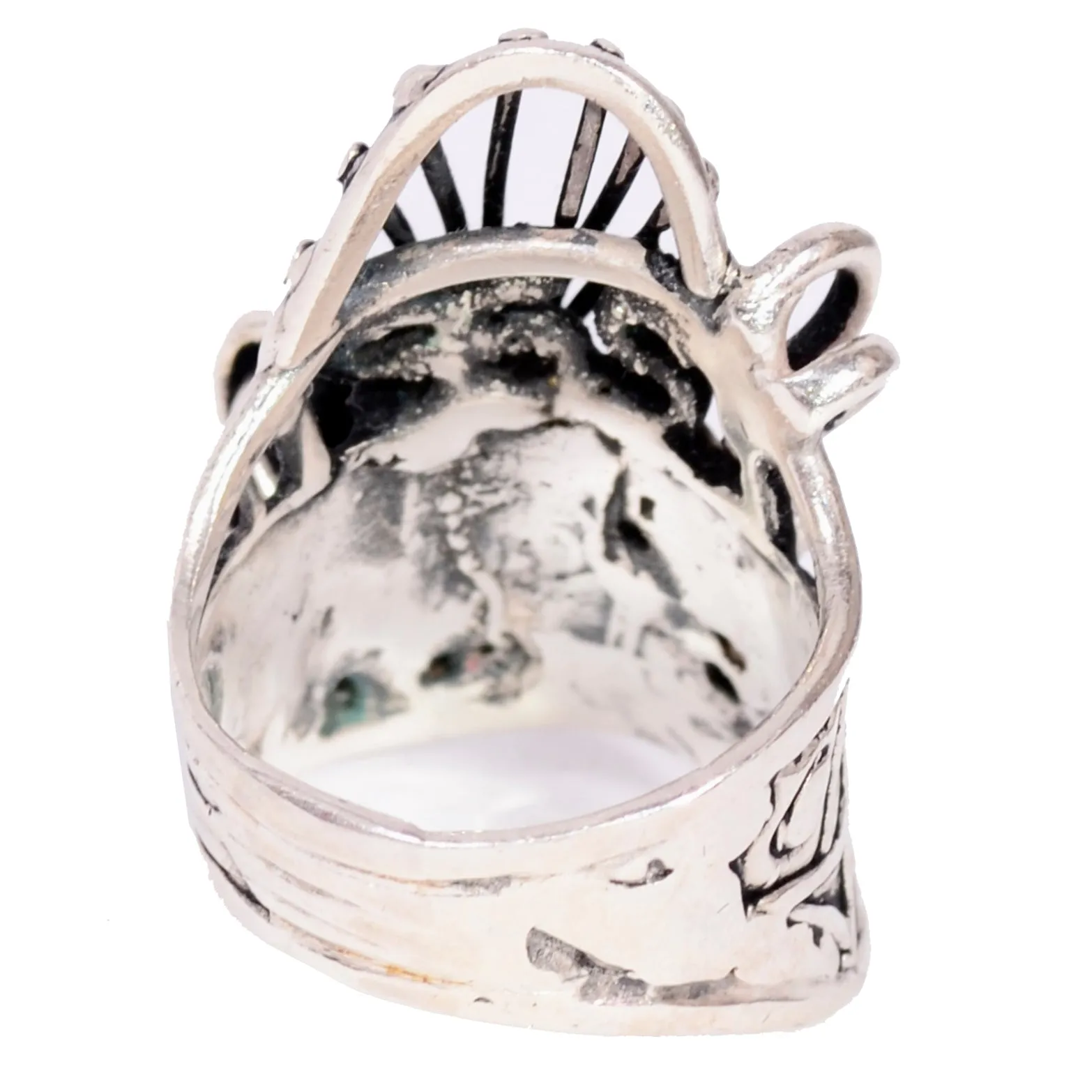1970s Brutalist Sterling Silver Ring Attr to Metalsmith Lee Peck