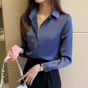 2021 New!!! Women's Silk Shirts Long Sleeve Sizes S - 2XL 2021 New!!! Women's Silk Shirts Long Sleeve Sizes S - 2XL