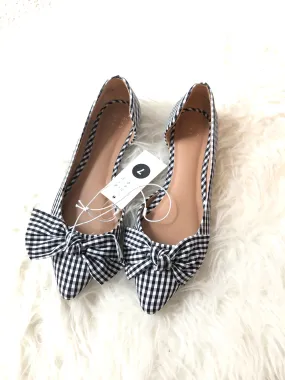 A New Day Black Gingham Flats with Bows NWT- Size 7 A New Day Black Gingham Flats with Bows NWT- Size 7