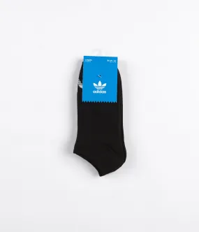 Adidas Trefoil Shoe Liner Socks - Black / Black / White Adidas Trefoil Shoe Liner Socks - Black / Black / White