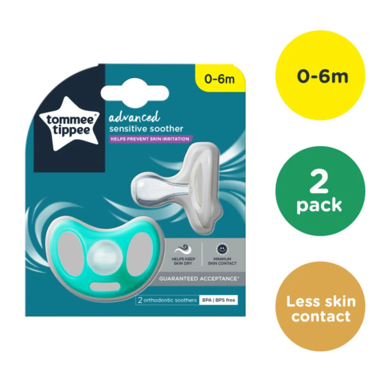 Advanced Sensitive Soother (0-6M) - Pack of 2