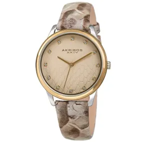 Akribos Xxiv Quartz Grey Dial Ladies Watch AK1115TTG Akribos Xxiv Quartz Grey Dial Ladies Watch AK1115TTG