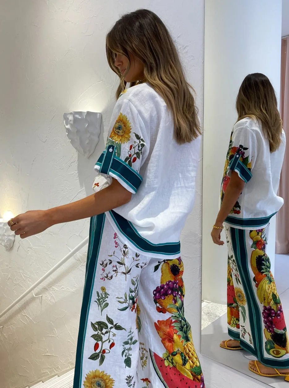 Alemais Frutta Scarf Border Pant in Multi