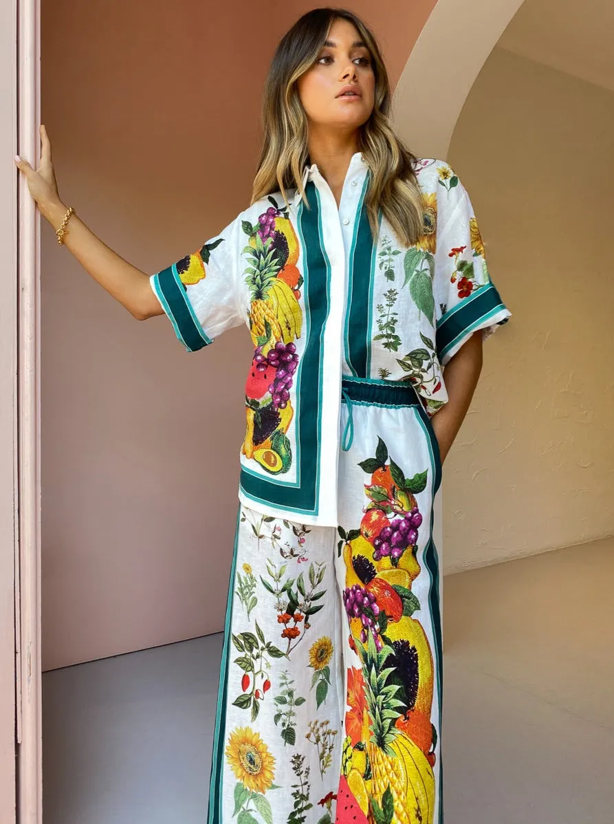 Alemais Frutta Scarf Border Pant in Multi