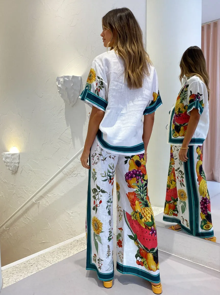 Alemais Frutta Scarf Border Pant in Multi