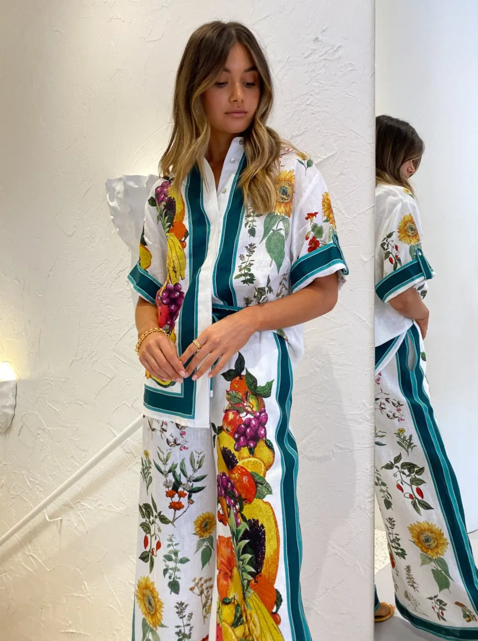 Alemais Frutta Scarf Border Pant in Multi