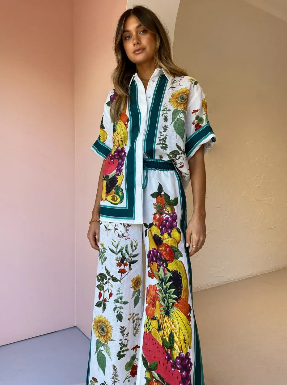 Alemais Frutta Scarf Border Pant in Multi