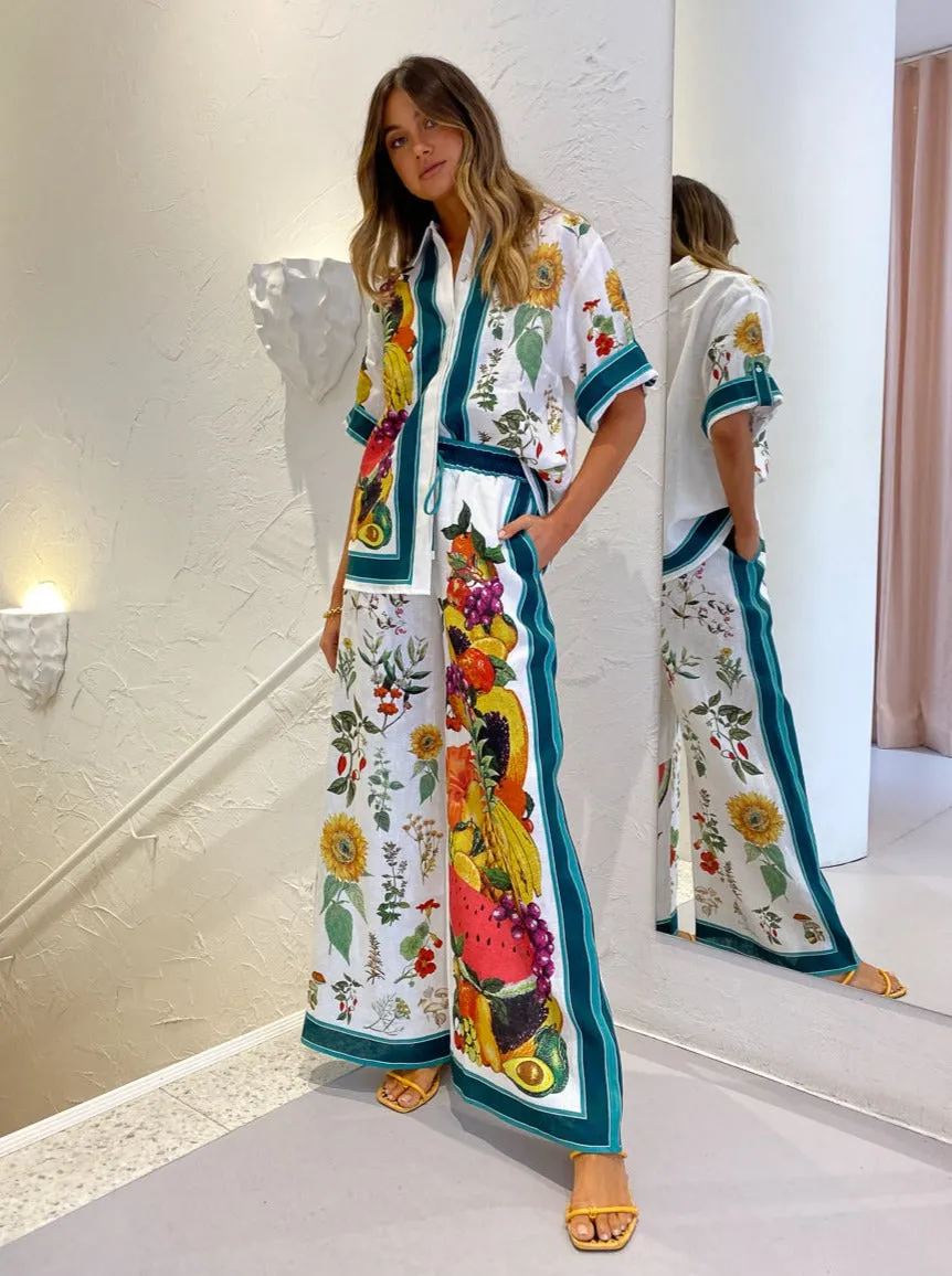 Alemais Frutta Scarf Border Pant in Multi