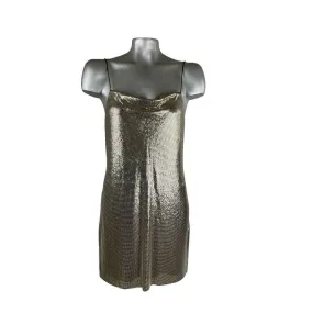 ALICE   OLIVIA Silver/Gold Harmony Chainmail Dress | Size S ALICE   OLIVIA Silver/Gold Harmony Chainmail Dress | Size S
