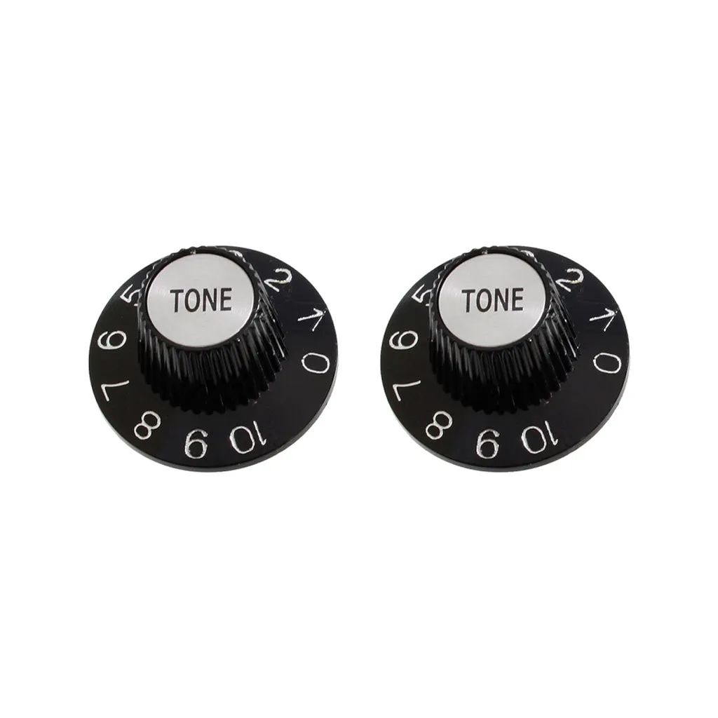 Allparts PK-3242 Witch Hat Tone Knobs, Black, Set of 2