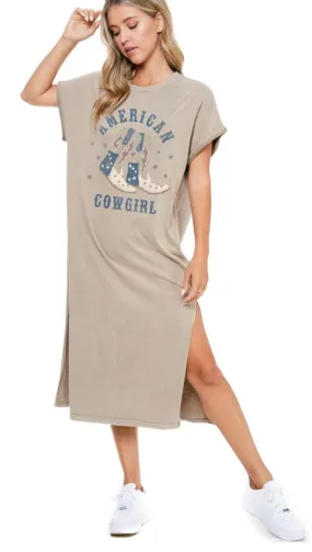 American Cowgirl Graphic Tee Dress American Cowgirl Graphic Tee Dress