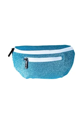 Arctic Blue Youth Rebel Fanny Pack with White Zipper Arctic Blue Youth Rebel Fanny Pack with White Zipper