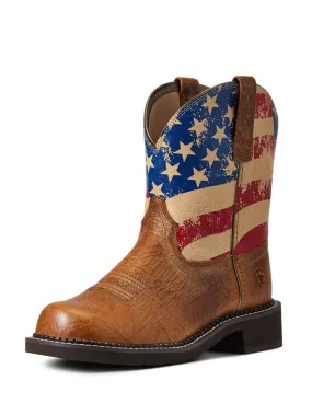 Ariat 10040269 Womens Fatbaby Heritage Patriot Western Boot Crackled Tumeric Ariat 10040269 Womens Fatbaby Heritage Patriot Western Boot Crackled Tumeric