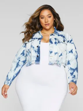 Arlene Acid Wash Cropped Denim Jacket Arlene Acid Wash Cropped Denim Jacket
