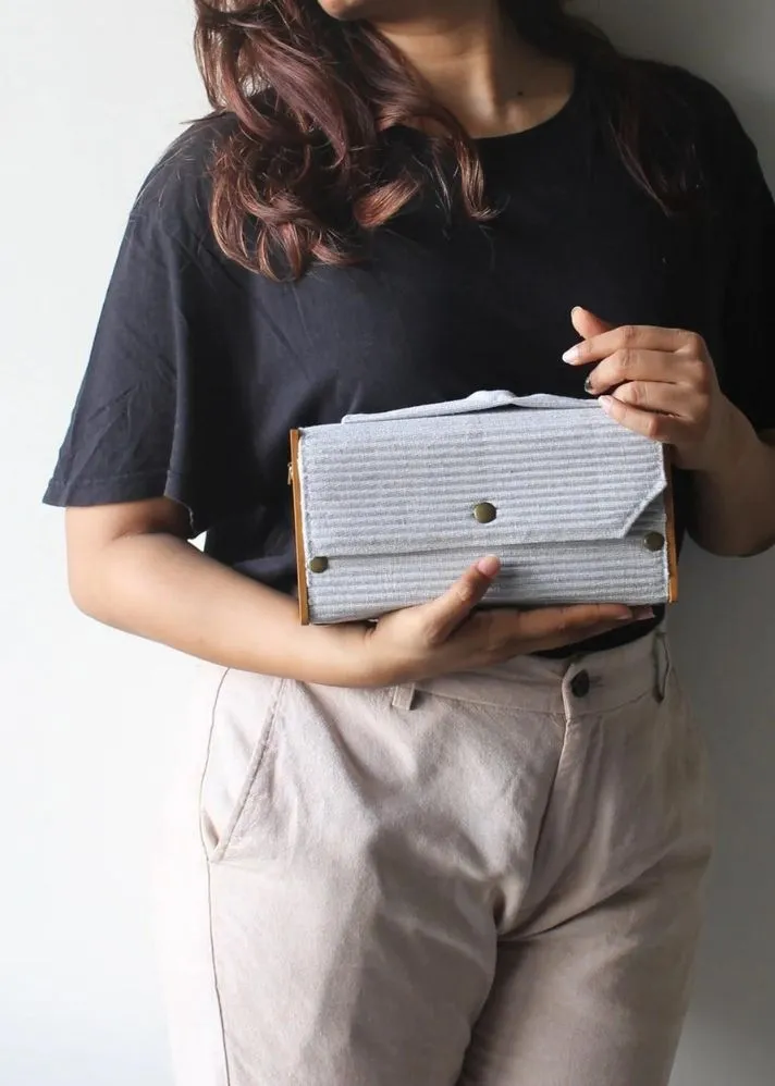 Ash Grary & Moon Box Clutch- Changeable Sleeve