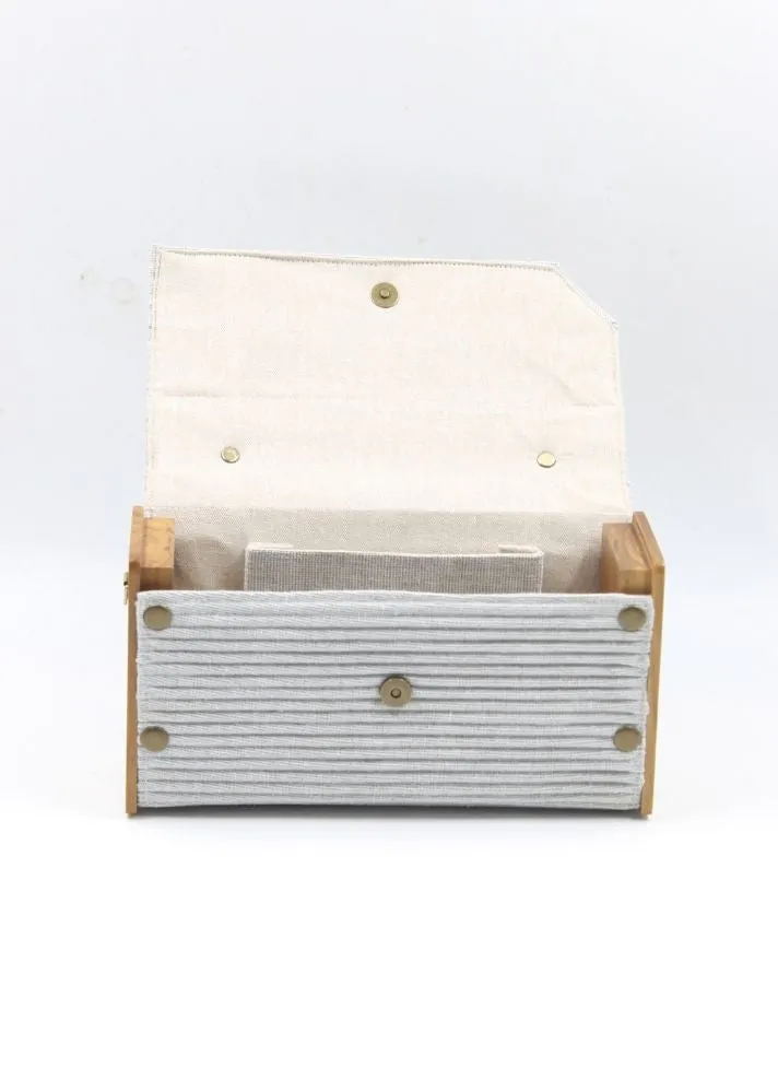 Ash Grary & Moon Box Clutch- Changeable Sleeve