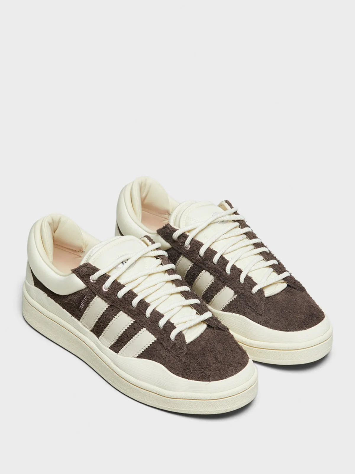 Bad Bunny Last Campus Sneakers in Dark Brown, Chalk White and Cream White