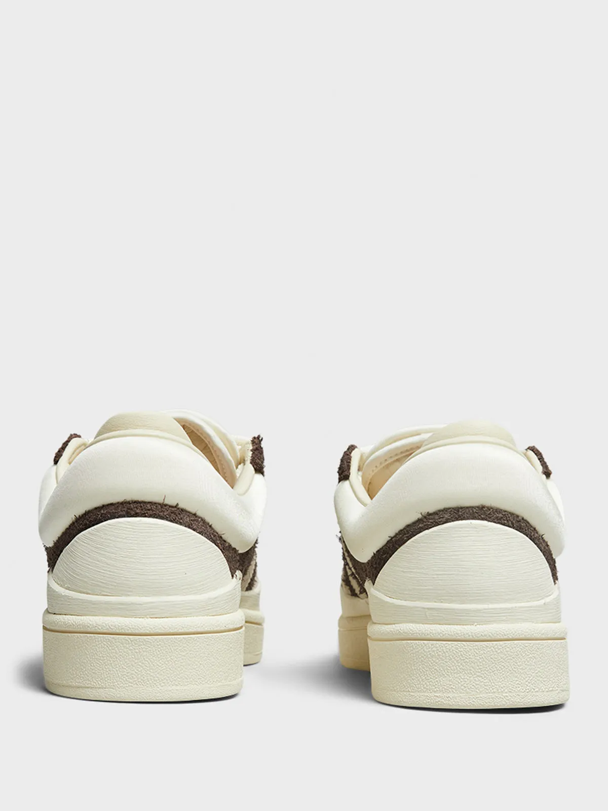 Bad Bunny Last Campus Sneakers in Dark Brown, Chalk White and Cream White