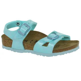 Birkenstock Kids Rio Birko-Flor Sandals Reflection Blue 26 N Birkenstock Kids Rio Birko-Flor Sandals Reflection Blue 26 N