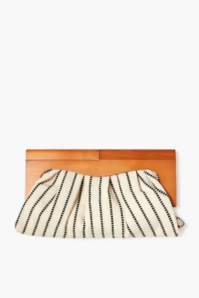 Black and White Stripe Calypso Clutch Black and White Stripe Calypso Clutch