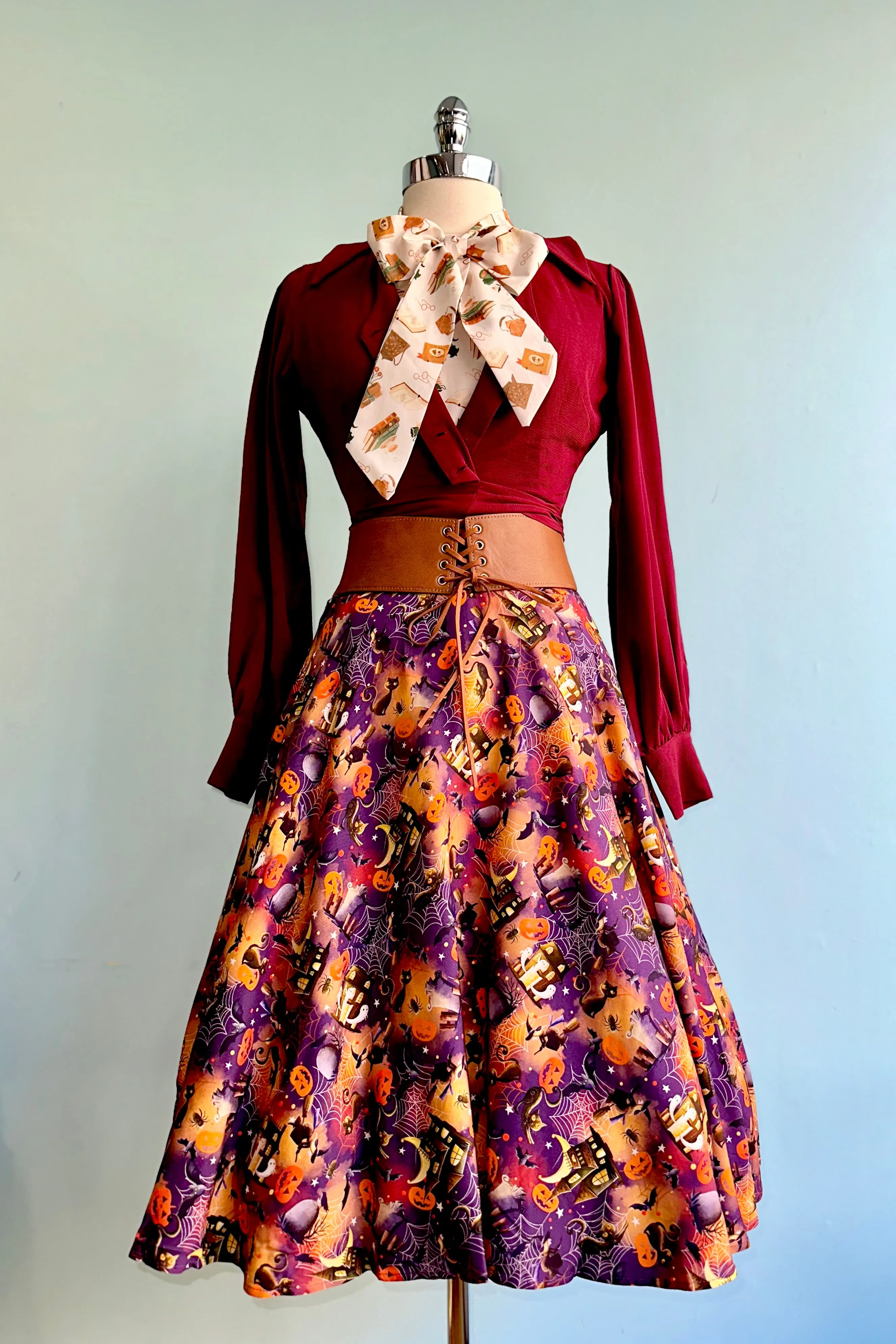 Black Cats and Witches Clara Skirt by Miss Lulo