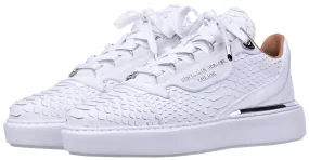 BNJ RAPHAEL Low-Top  ALL WHITE PYTHON CUT-MATT NAPPA BNJ RAPHAEL Low-Top  ALL WHITE PYTHON CUT-MATT NAPPA