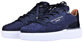 BNJ RAPHAEL Low-Top NAVY PYTHON CUT-MATT NAPPA BNJ RAPHAEL Low-Top NAVY PYTHON CUT-MATT NAPPA