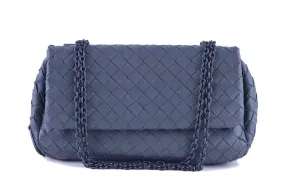 Bottega Veneta Gray Messenger Woven Cross Body Bag Bottega Veneta Gray Messenger Woven Cross Body Bag