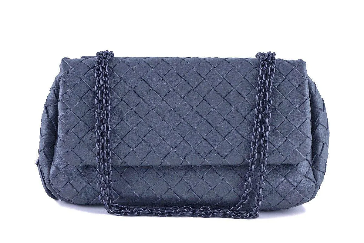 Bottega Veneta Gray Messenger Woven Cross Body Bag