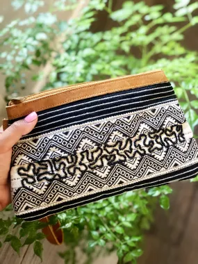 Brilliance Fabric and Beaded Wristlet Clutch Brilliance Fabric and Beaded Wristlet Clutch
