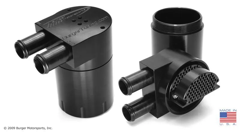 Burger Motorsports BMS Turbo Double Baffle Oil Catch Can (CAN ONLY)