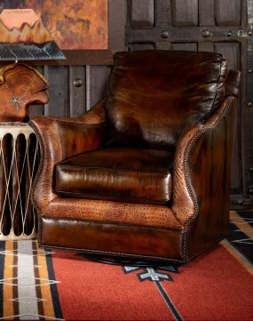 Cassiday Mocha Leather Swivel Glider Cassiday Mocha Leather Swivel Glider