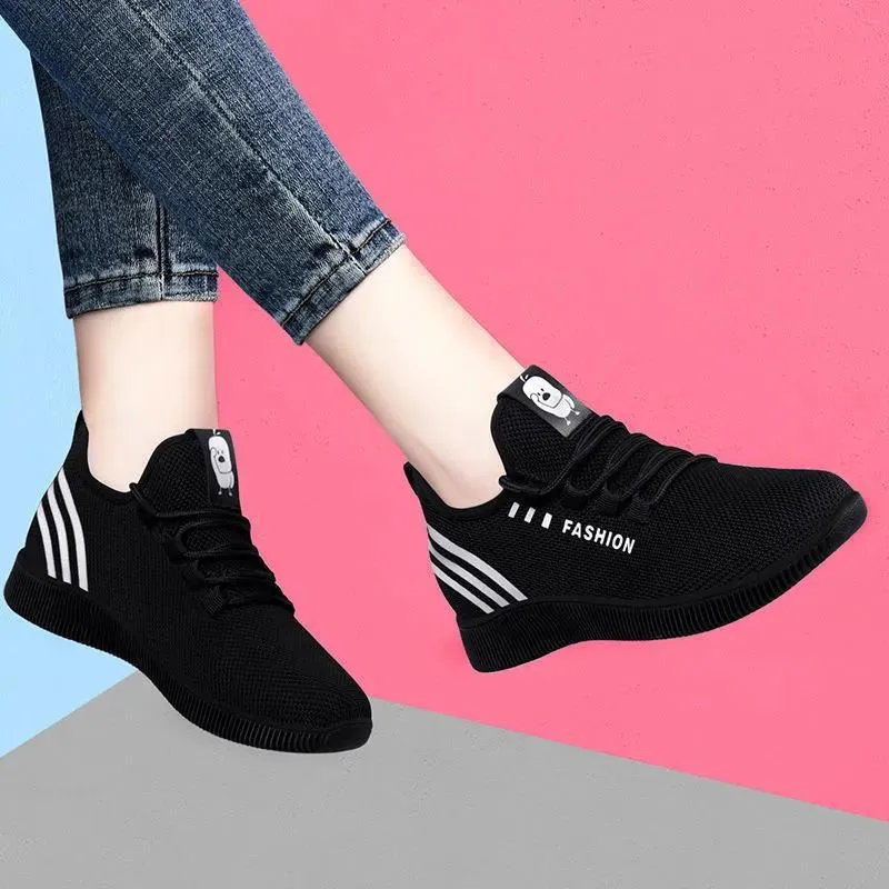 Casual Sneakers Women's Shoes Mesh Breathable Korean Style Trendy