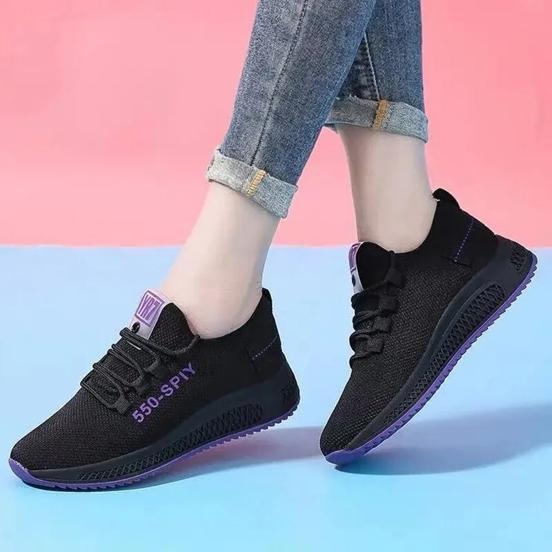 Casual Sneakers Women's Shoes Mesh Breathable Korean Style Trendy