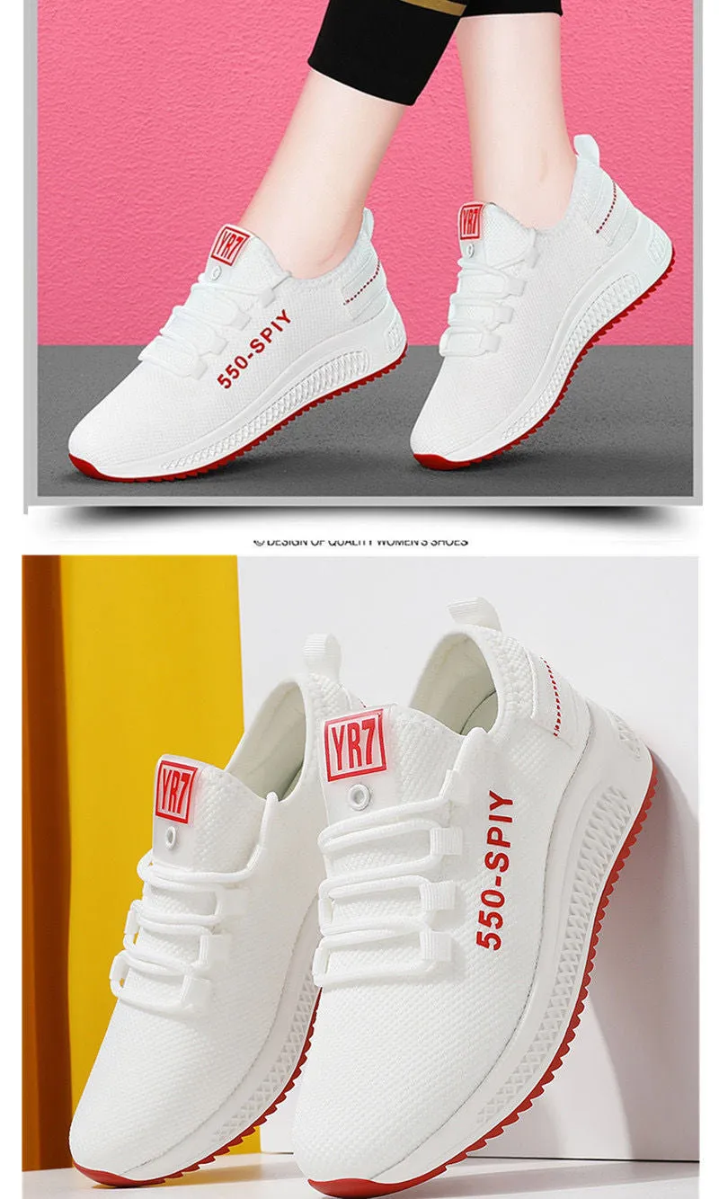 Casual Sneakers Women's Shoes Mesh Breathable Korean Style Trendy