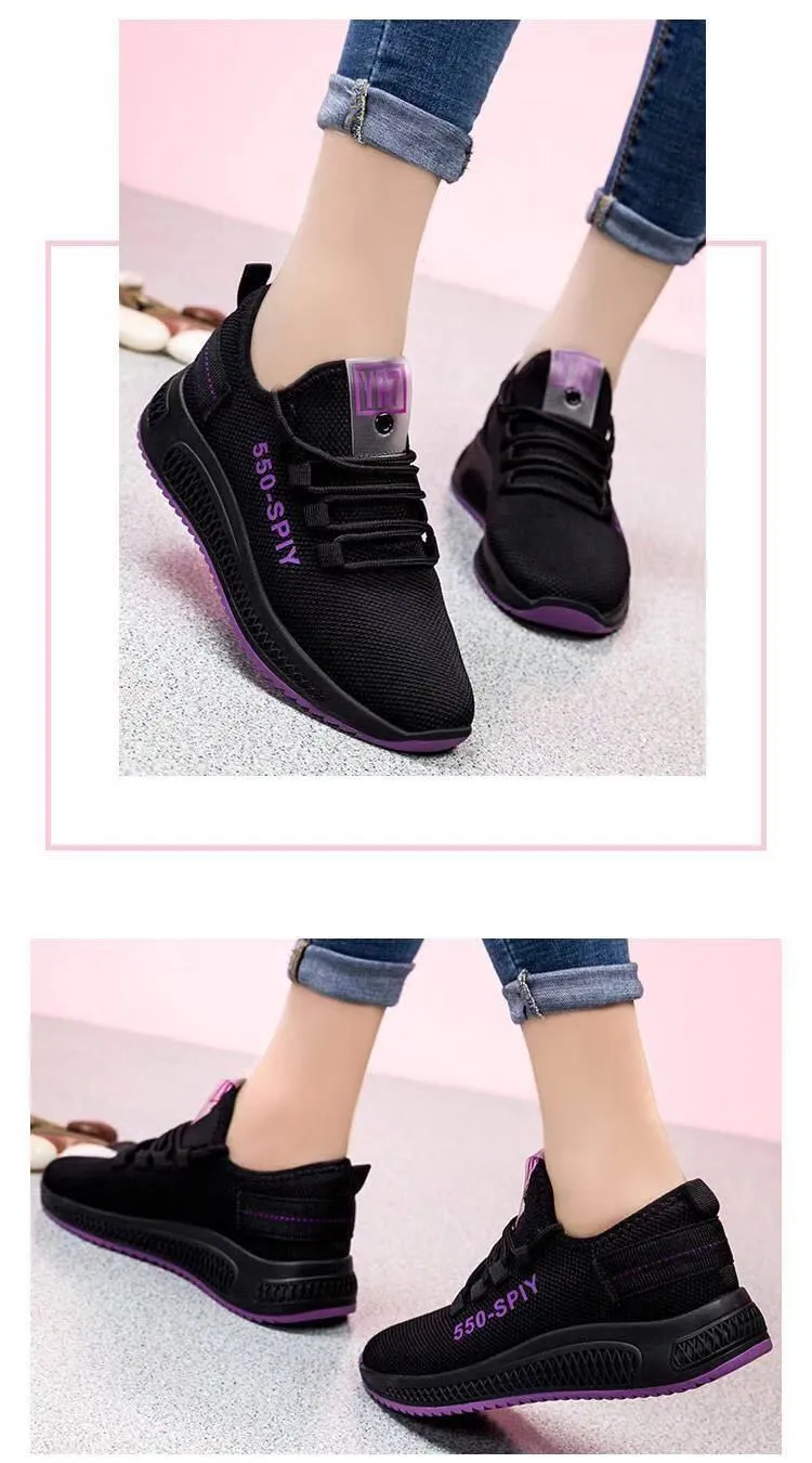 Casual Sneakers Women's Shoes Mesh Breathable Korean Style Trendy