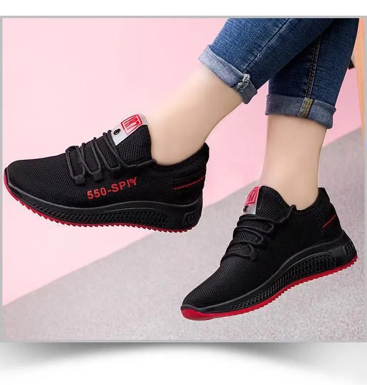 Casual Sneakers Women's Shoes Mesh Breathable Korean Style Trendy