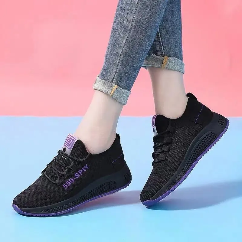 Casual Sneakers Women's Shoes Mesh Breathable Korean Style Trendy