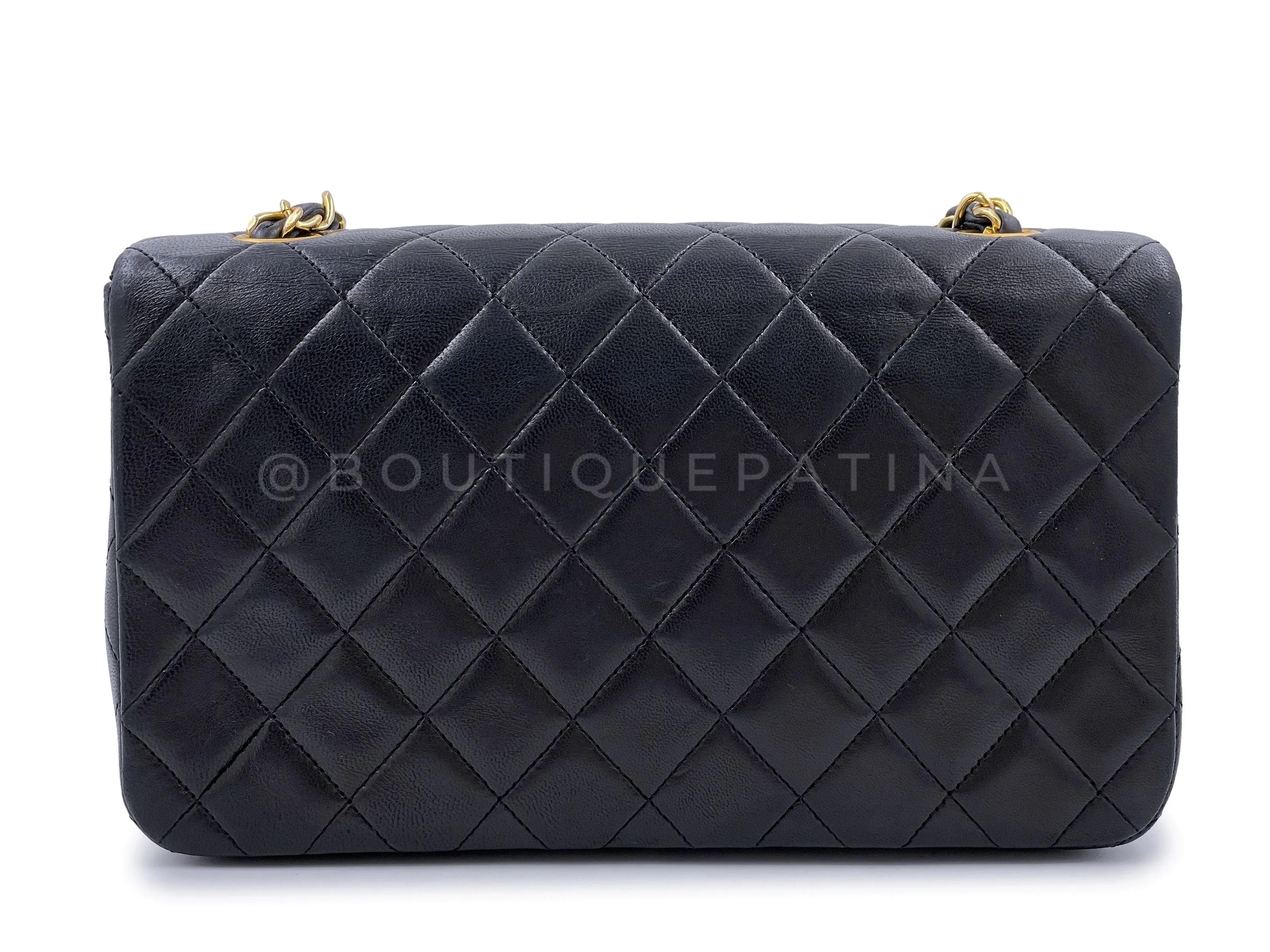 Chanel 1989 Vintage Black Full Flap Bag 24k GHW