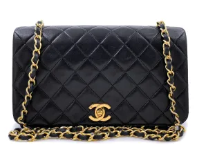 Chanel 1989 Vintage Black Full Flap Bag 24k GHW Chanel 1989 Vintage Black Full Flap Bag 24k GHW