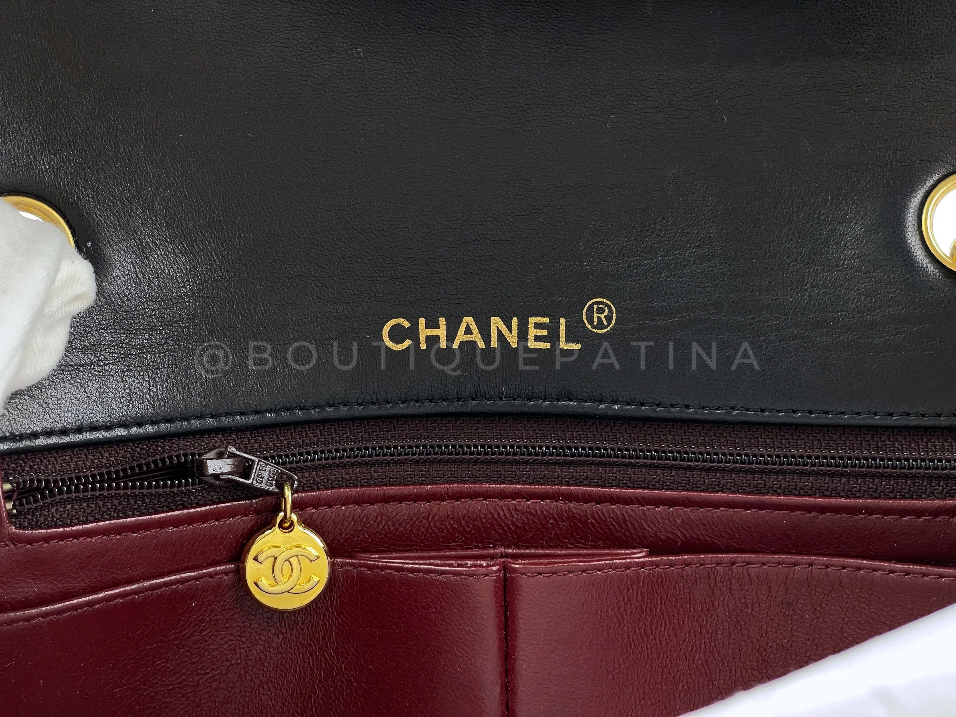 Chanel 1989 Vintage Black Full Flap Bag 24k GHW
