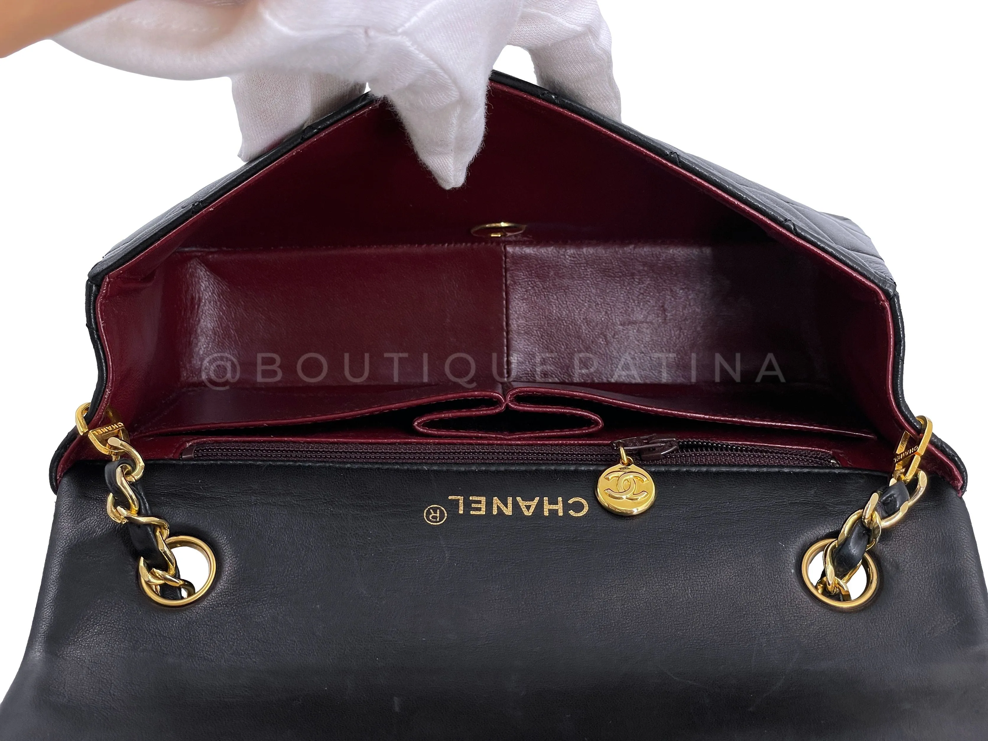 Chanel 1989 Vintage Black Full Flap Bag 24k GHW