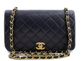Chanel 1989 Vintage Black Timeless Quilted Full Flap Bag 24k GHW Chanel 1989 Vintage Black Timeless Quilted Full Flap Bag 24k GHW