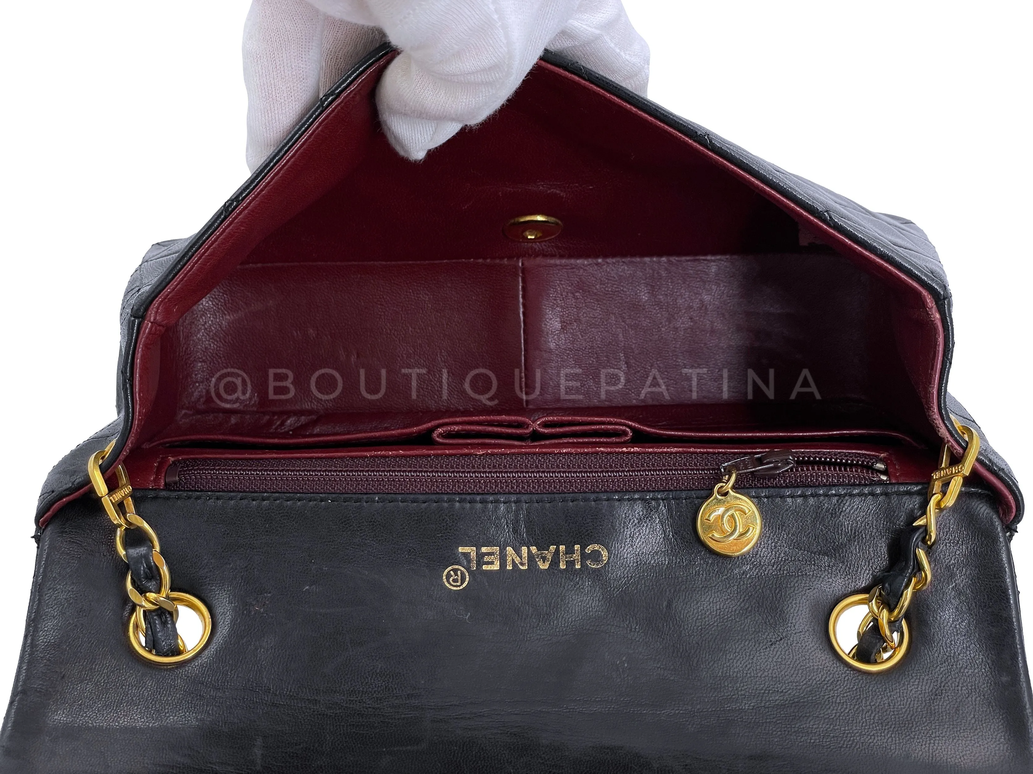Chanel 1989 Vintage Black Timeless Quilted Full Flap Bag 24k GHW