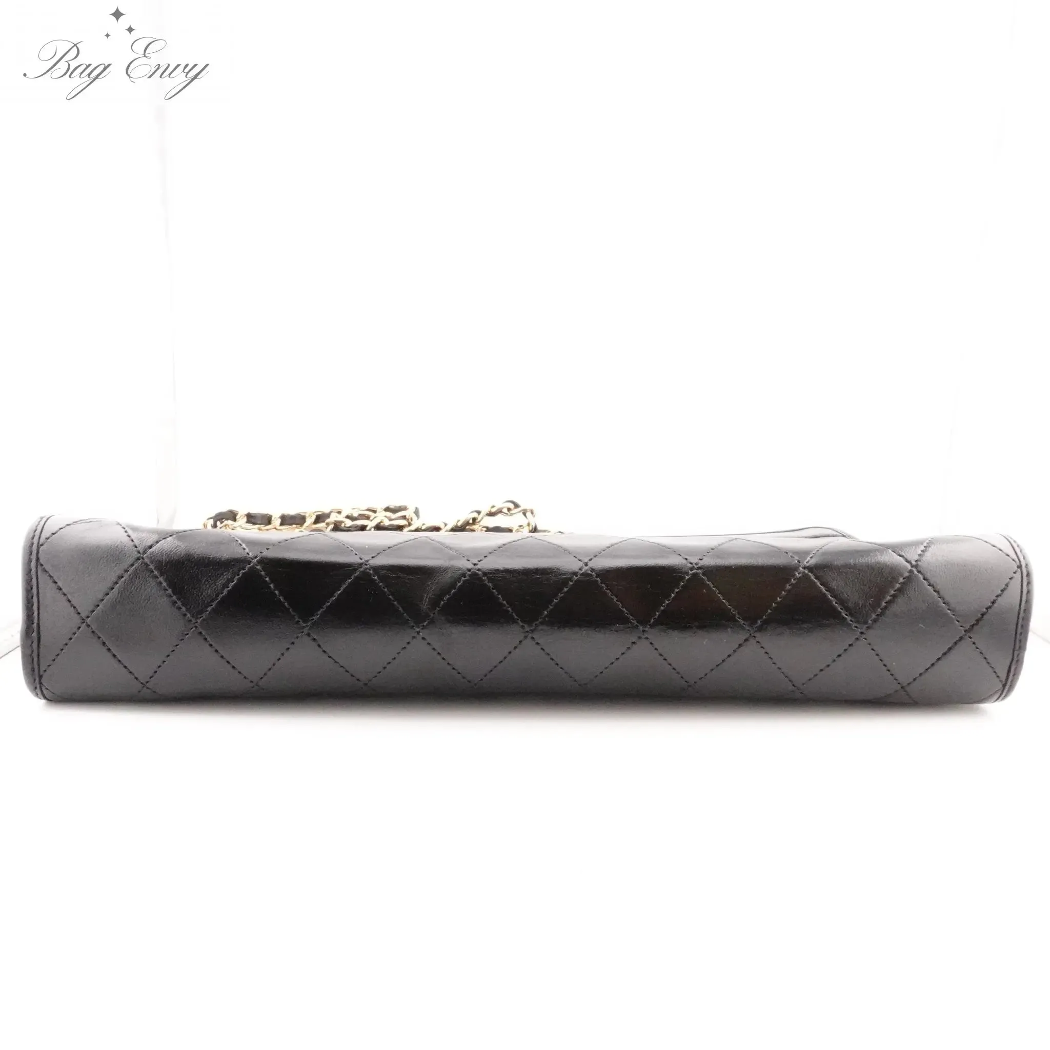 CHANEL Lambskin French Frame Clutch with Added Chain