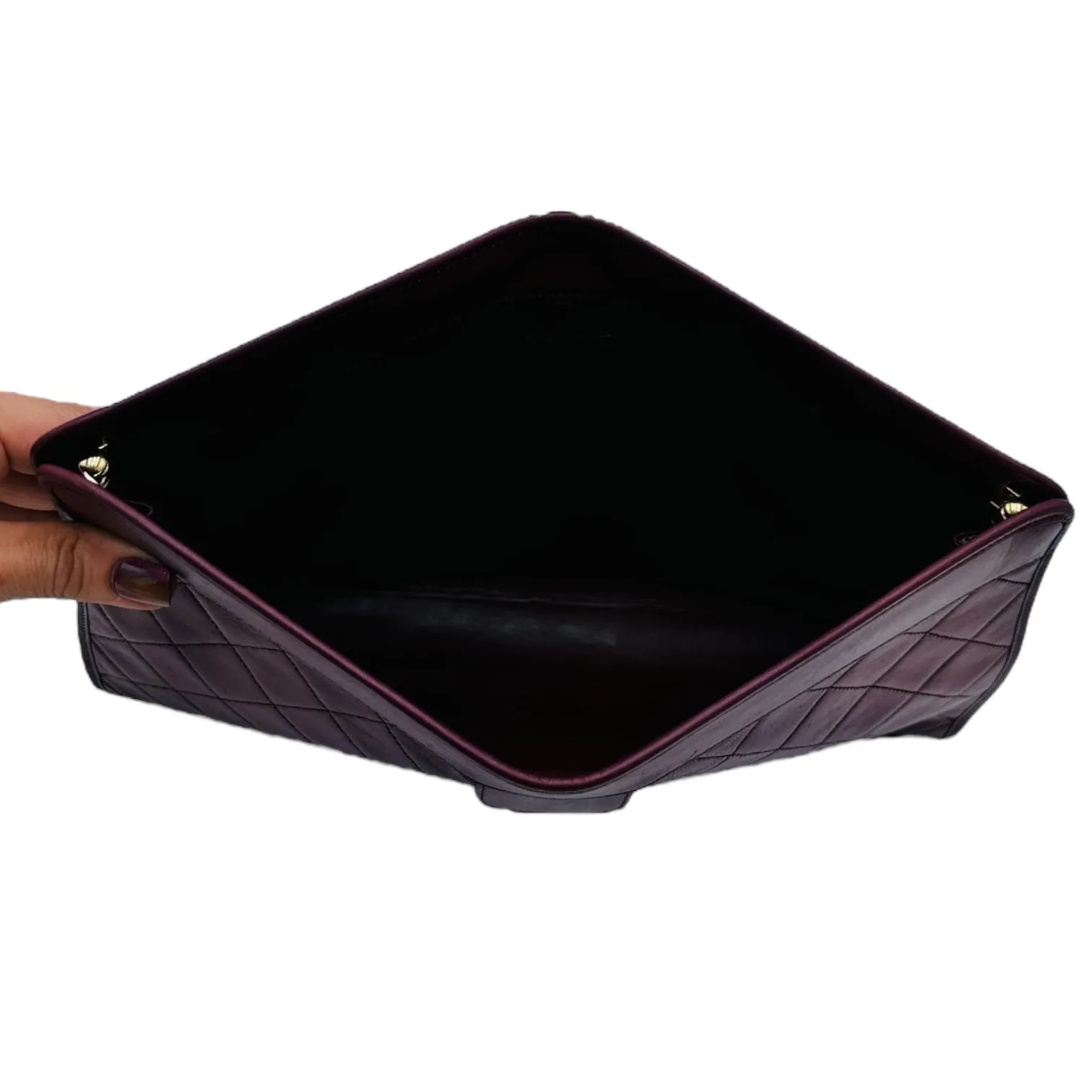 CHANEL Lambskin French Frame Clutch
